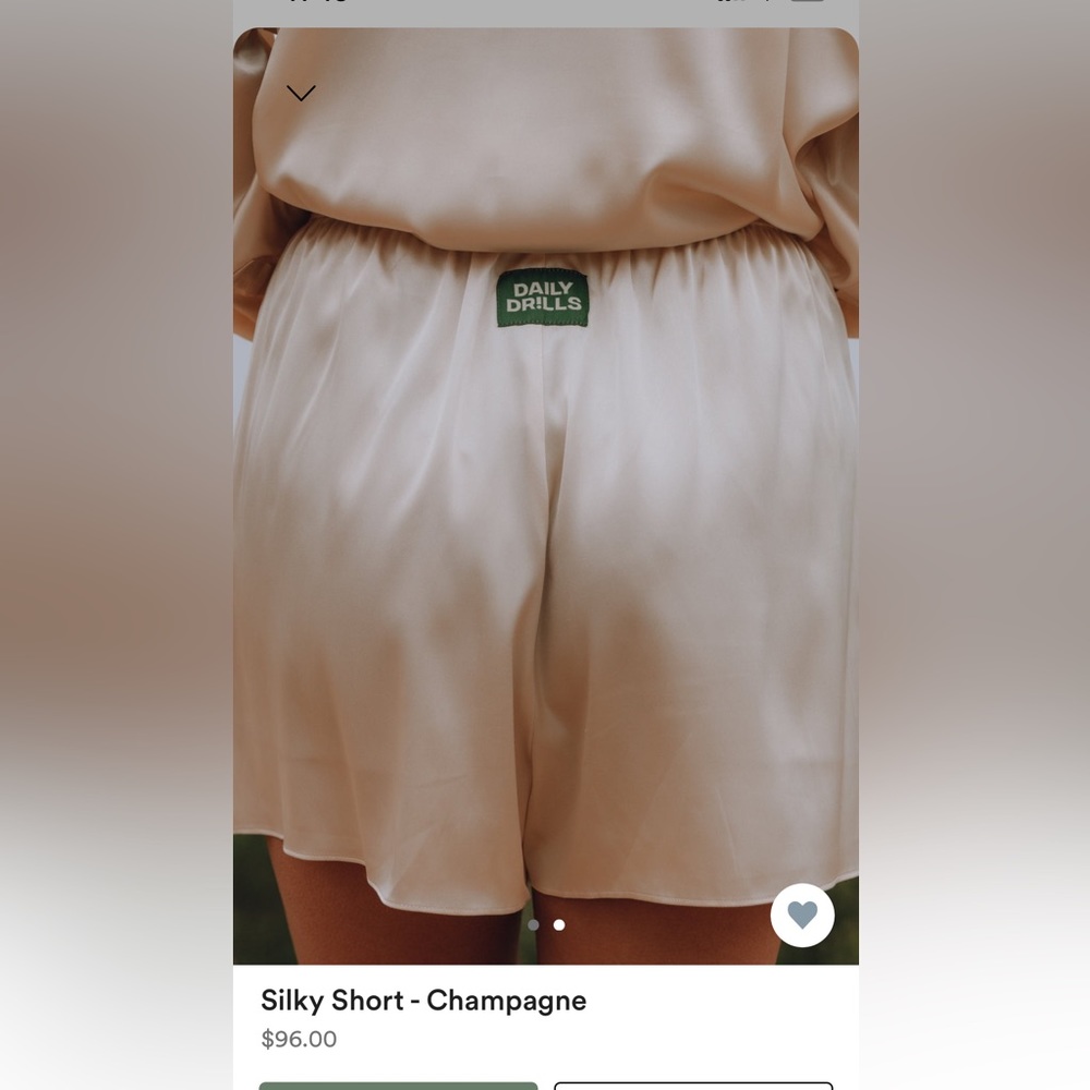 Daily Drills Silky Short in Champagne - Size Medium